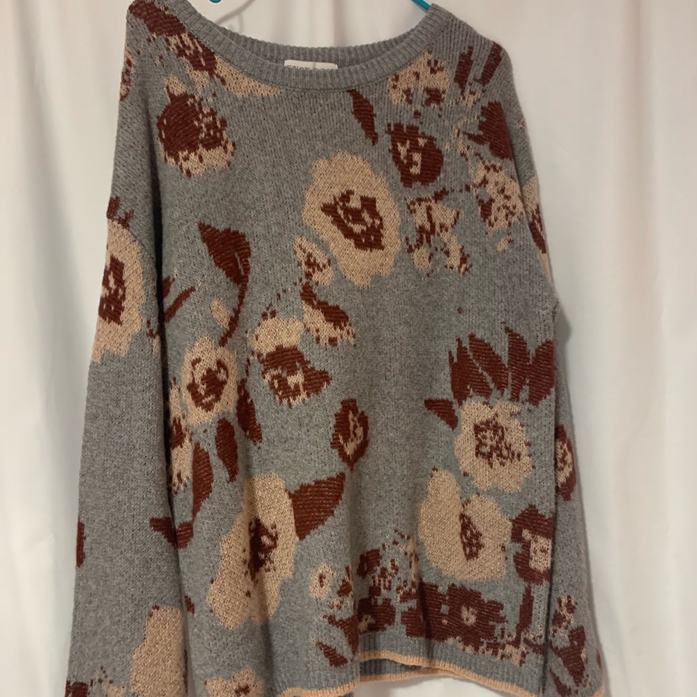 Oversized Floral Sweater